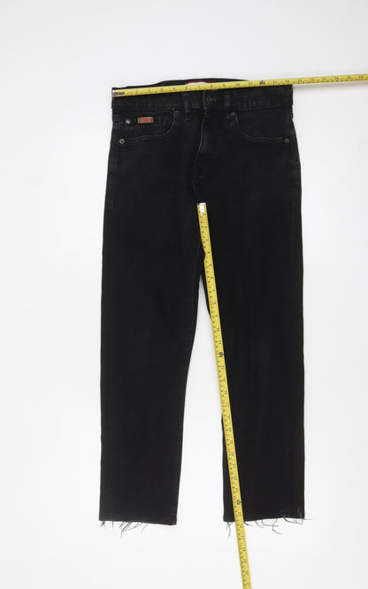 Mens UK Size 30R U.S. Polo Assn. Slim Fit Straight Black Jeans