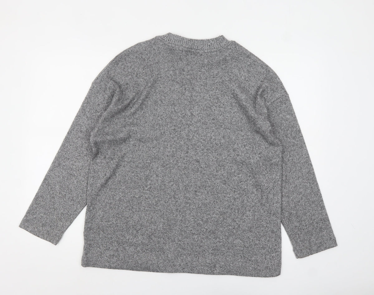 F&F Women's Grey Crew Neck Pullover Jumper Size M