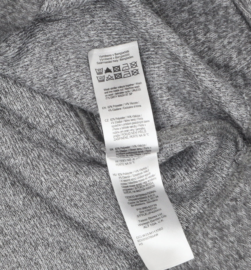 F&F Women's Grey Crew Neck Pullover Jumper Size M