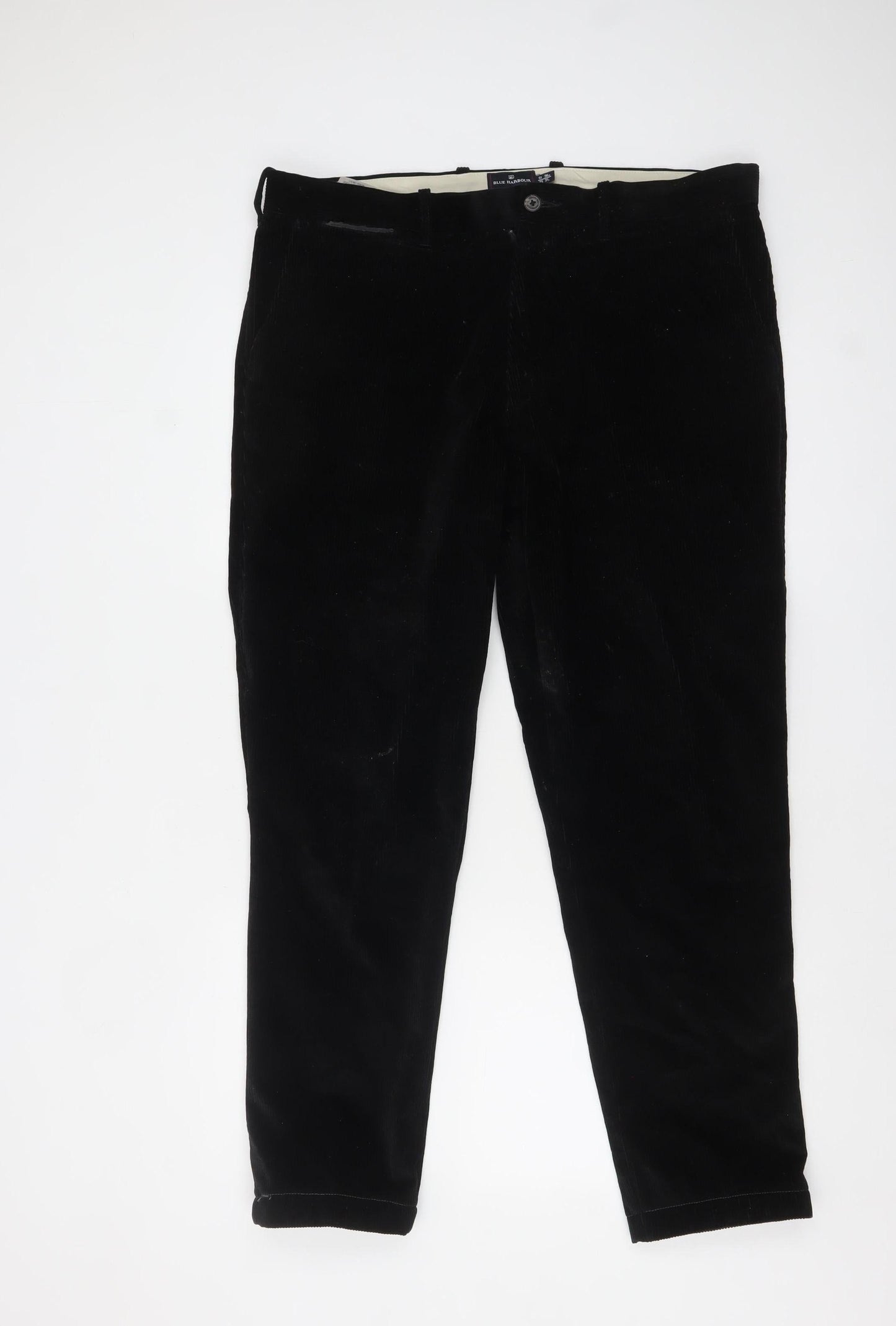 Mens UK Size L Marks and Spencer Regular Fit Chino Black Trousers