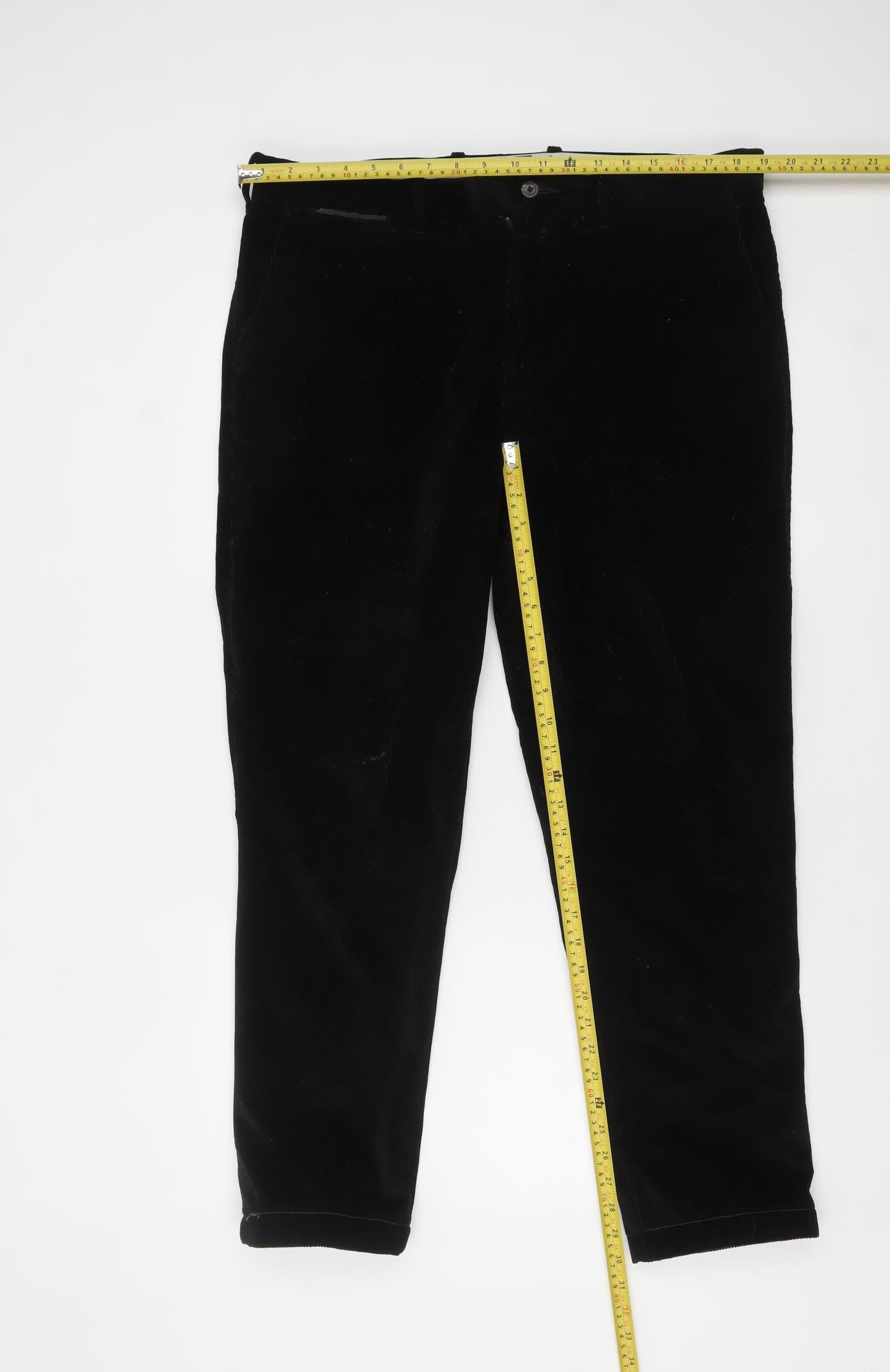 Mens UK Size L Marks and Spencer Regular Fit Chino Black Trousers