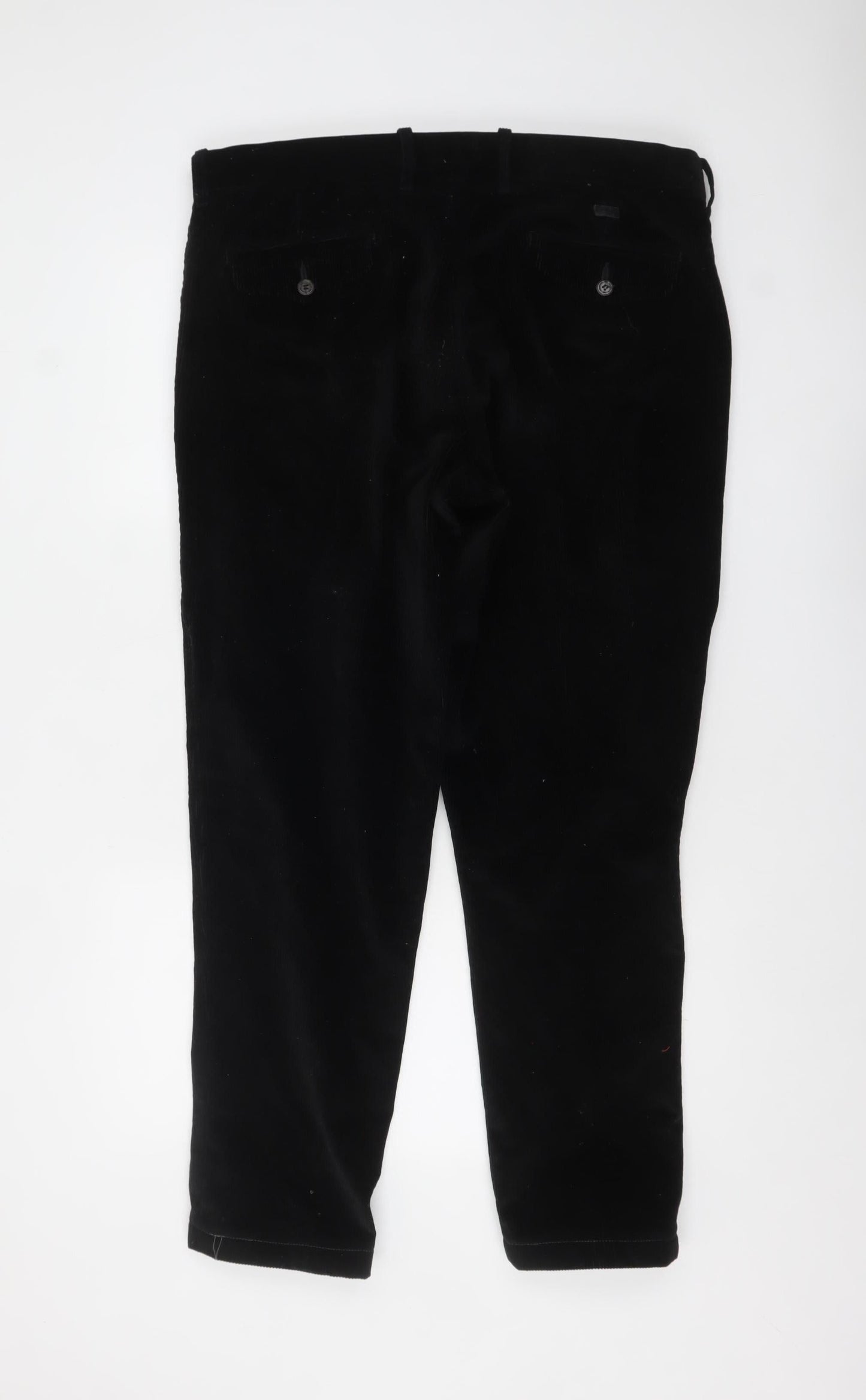 Mens UK Size L Marks and Spencer Regular Fit Chino Black Trousers