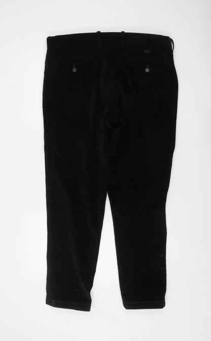 Mens UK Size L Marks and Spencer Regular Fit Chino Black Trousers