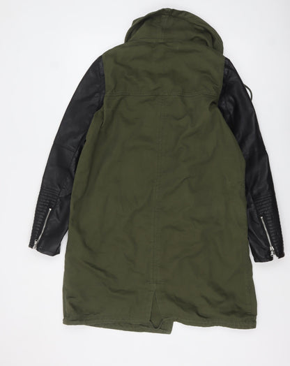 Womens UK Size 14 Zara Trafaluc Green Military Jacket