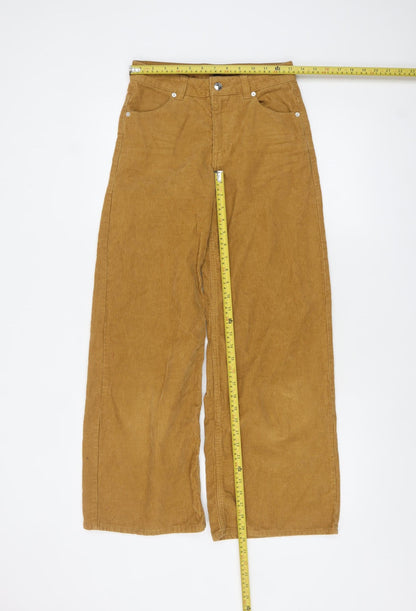 Womens UK Size 4 H&M Regular Fit Casual Brown Trousers
