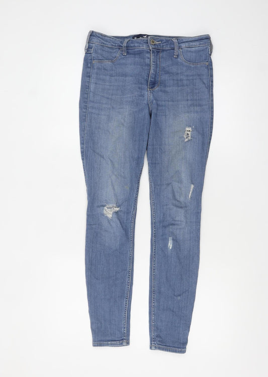Womens UK Size 9 Slim Hollister Slim Fit Skinny Blue Jeans