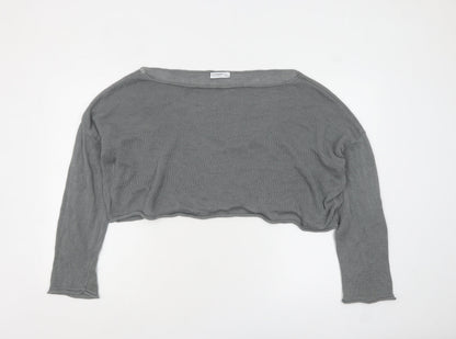 Womens UK Size 12 Stradivarius Grey Pullover Jumper