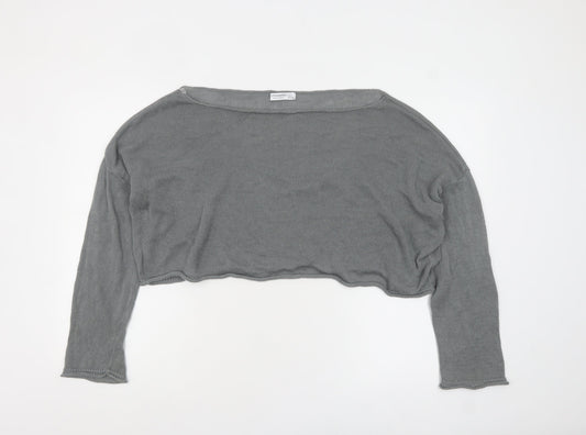 Womens UK Size 12 Stradivarius Grey Pullover Jumper