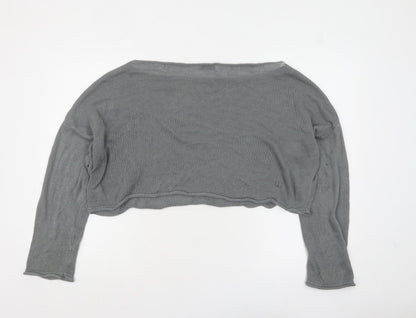 Womens UK Size 12 Stradivarius Grey Pullover Jumper