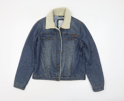 Womens UK Size 12 Mantaray Blue Basic Jacket