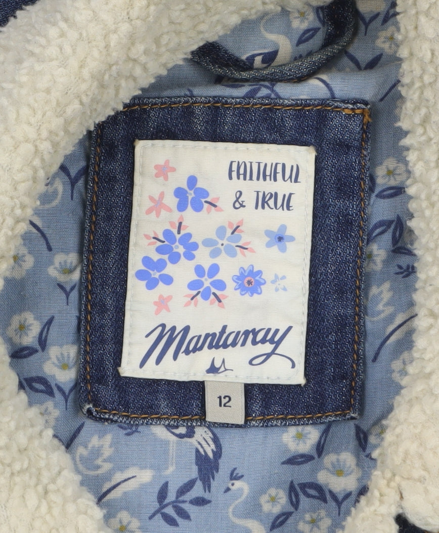 Womens UK Size 12 Mantaray Blue Basic Jacket