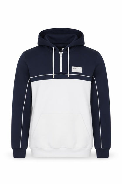 Mens UK Size M McKenzie Blue 1/4 Zip Hoodie