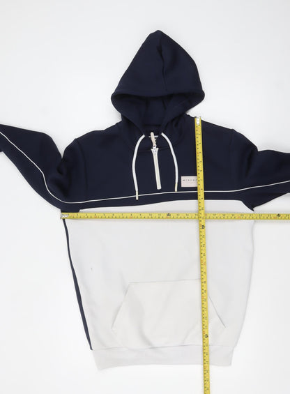 Mens UK Size M McKenzie Blue 1/4 Zip Hoodie