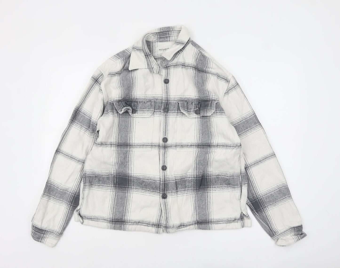 Mens UK Size M Abercrombie & Fitch Grey Shacket