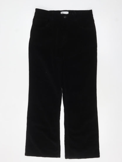 Womens UK Size 14 Zara Regular Fit Casual Workwear Black Trousers