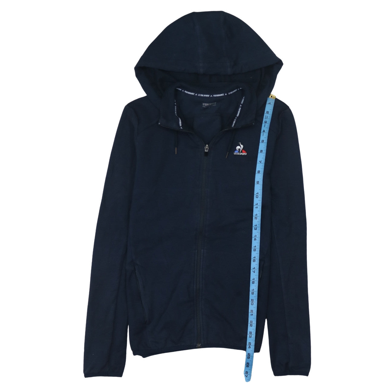 Mens UK Size S le coq sportif Blue Full Zip Hoodie