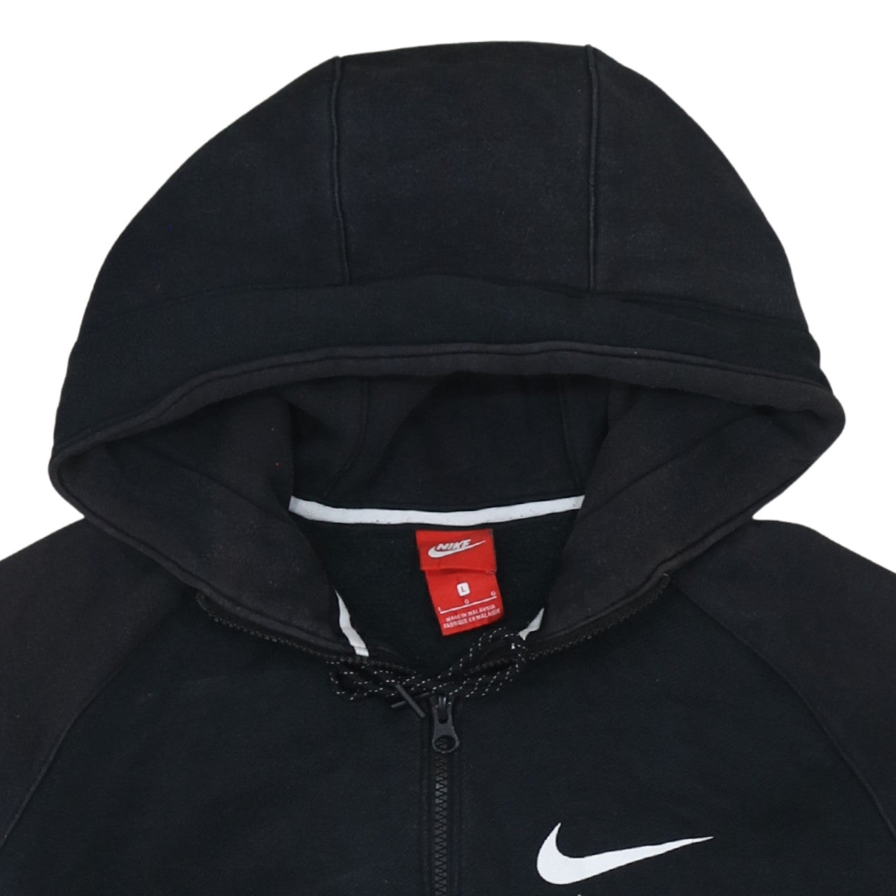 Mens UK Size L Nike Black Full Zip Hoodie