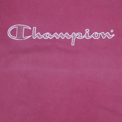 Champion Men Pink Small Crew Neck Sports Cotton T-Shirt