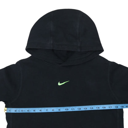 Nike Boys Black XL Pullover Fleece Hoodie with Green Logo