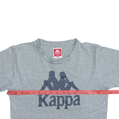 Kappa Men's Grey Small Crew Neck Cotton Sports T-Shirt