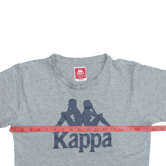 Kappa Men's Grey Small Crew Neck Cotton Sports T-Shirt