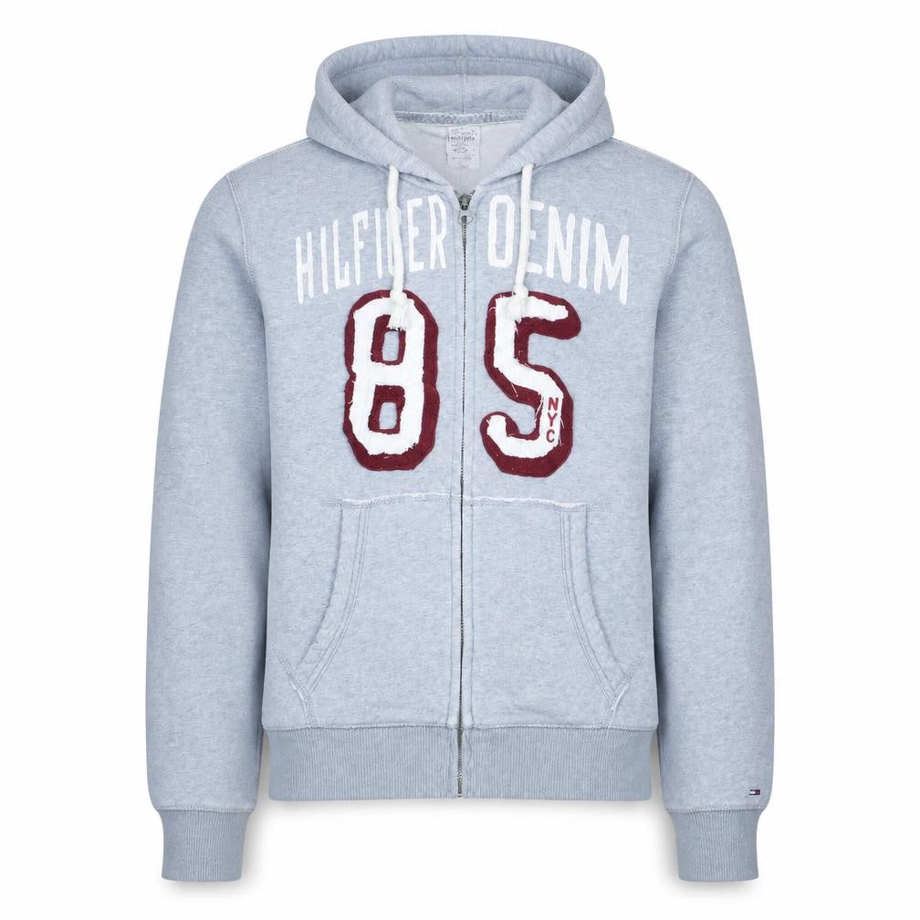 Mens UK Size M Tommy Hilfiger Grey Full Zip Hoodie