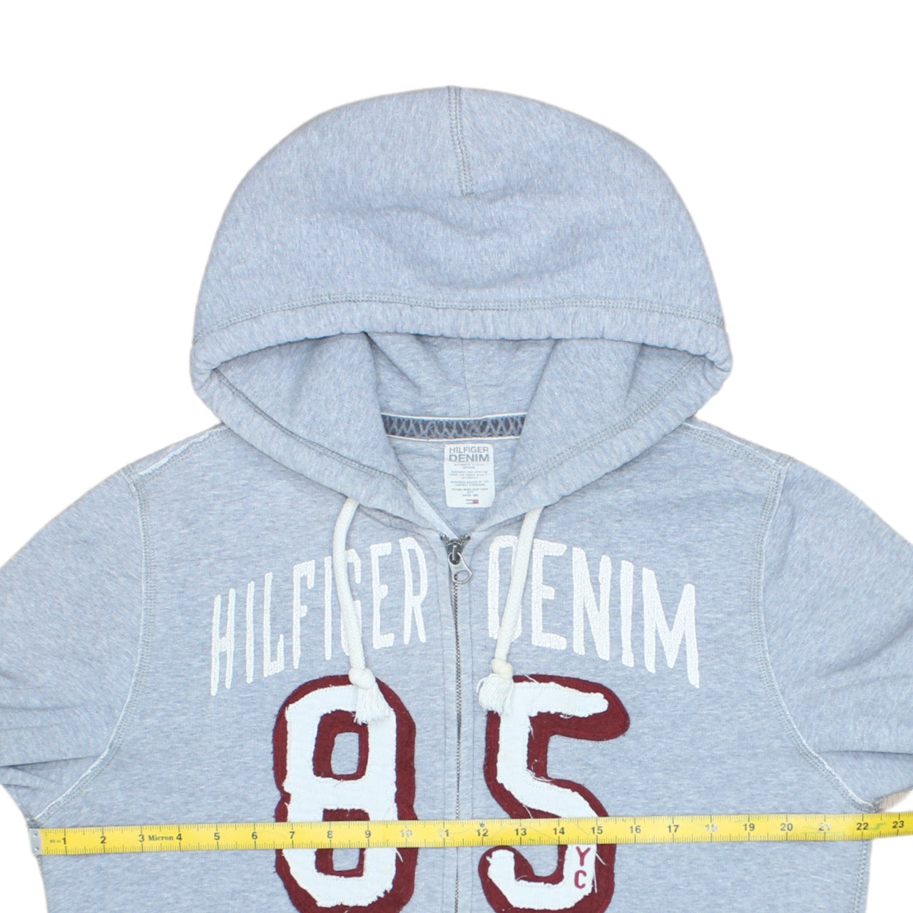 Mens UK Size M Tommy Hilfiger Grey Full Zip Hoodie