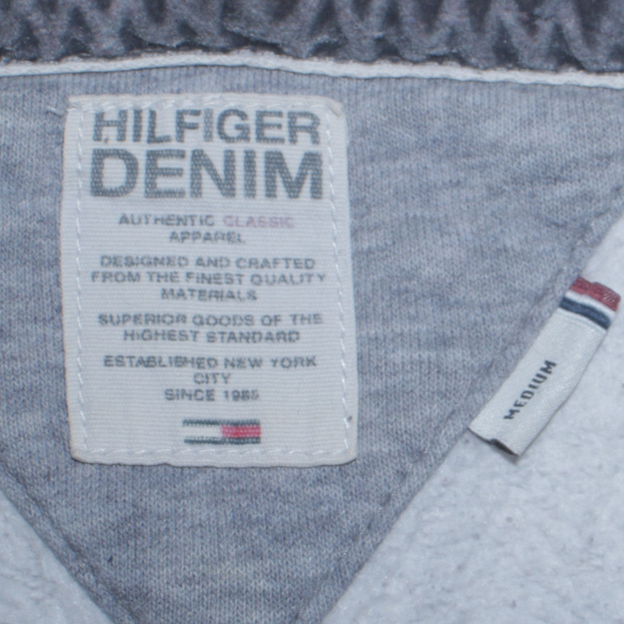 Mens UK Size M Tommy Hilfiger Grey Full Zip Hoodie