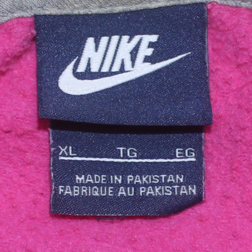 Womens UK Size XL Nike Pink Pullover Hoodie
