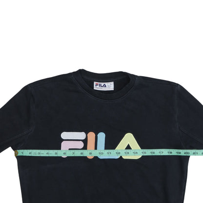 Womens UK Size S FILA Black Pullover Sweatshirt