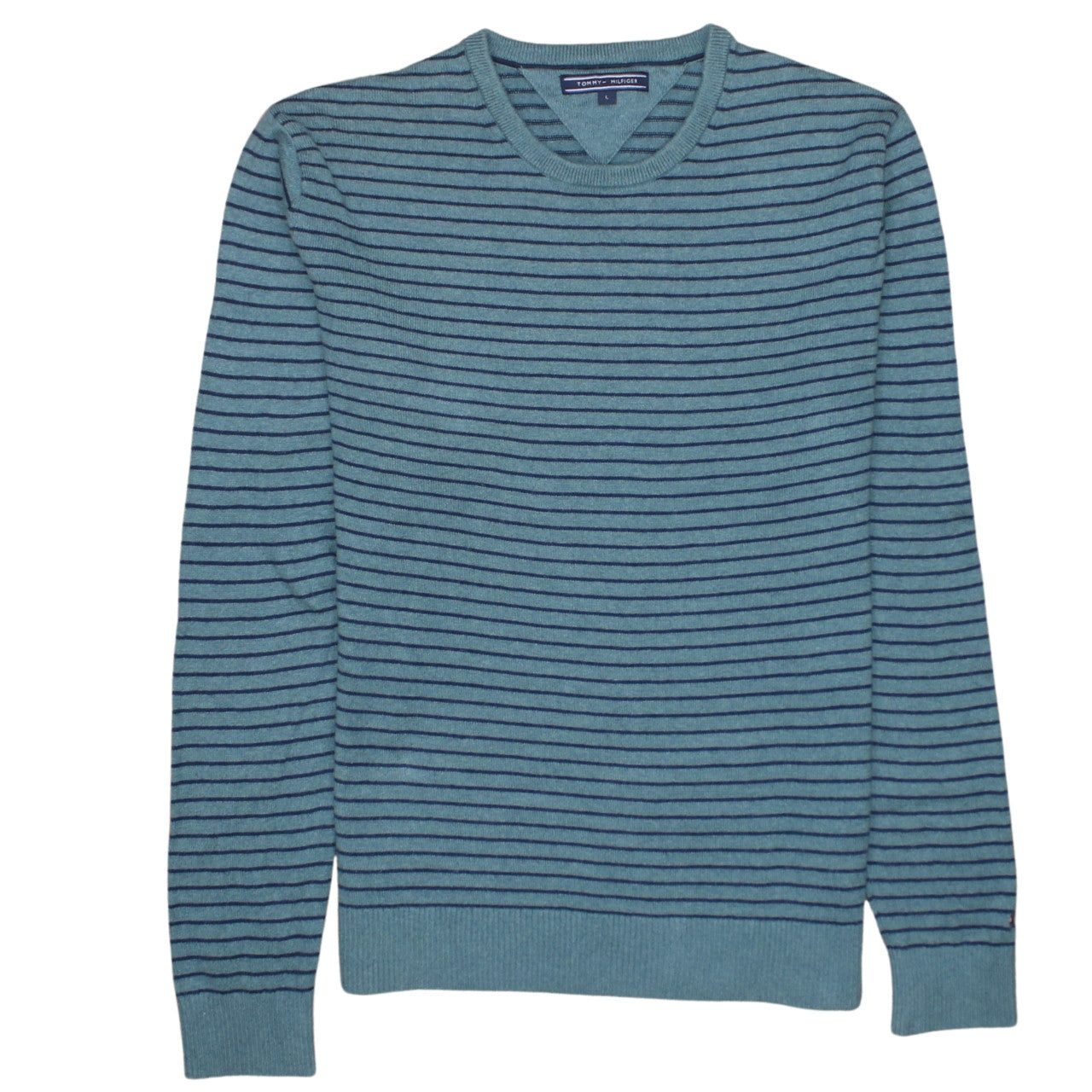 Mens UK Size L Tommy Hilfiger Blue Pullover Jumper
