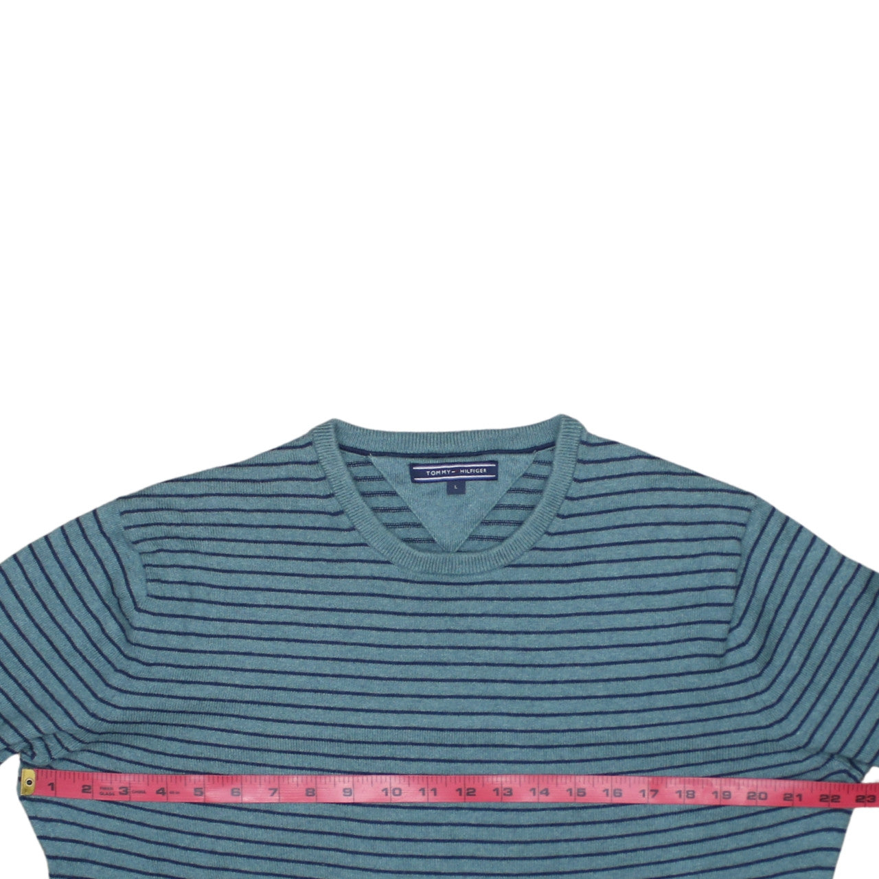 Mens UK Size L Tommy Hilfiger Blue Pullover Jumper