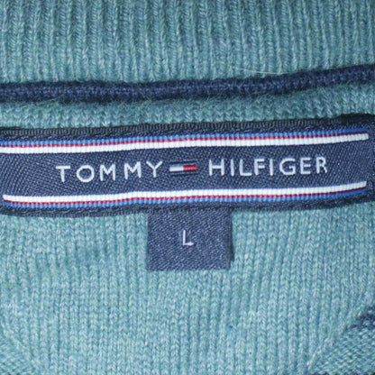 Mens UK Size L Tommy Hilfiger Blue Pullover Jumper