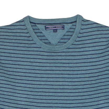 Mens UK Size L Tommy Hilfiger Blue Pullover Jumper