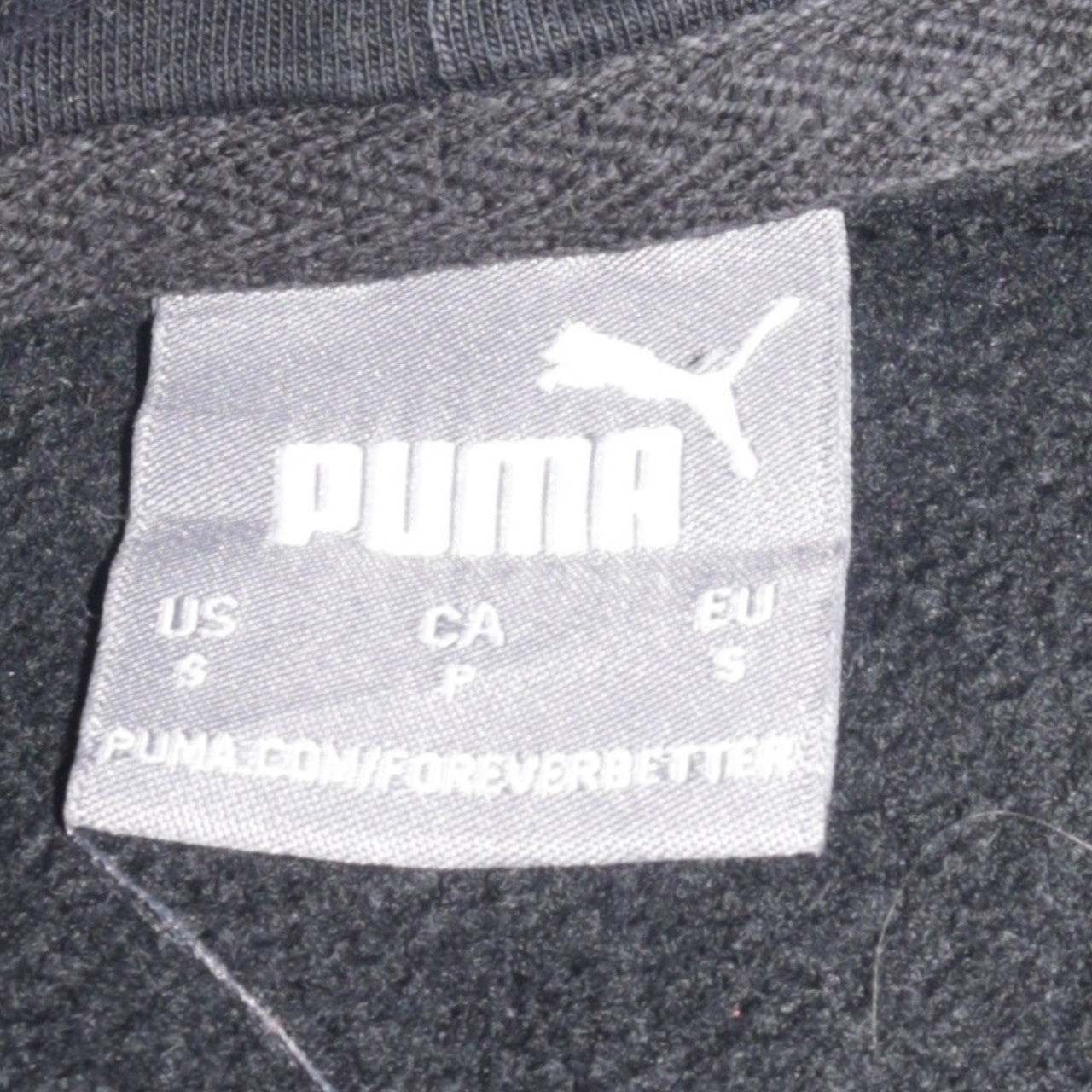 Mens UK Size S PUMA Black Pullover Hoodie