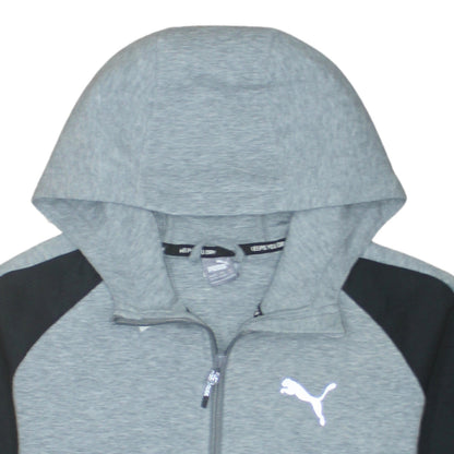 Puma Boys Grey Full Zip Hoodie 15-16 Years Activewear Sweatshirt