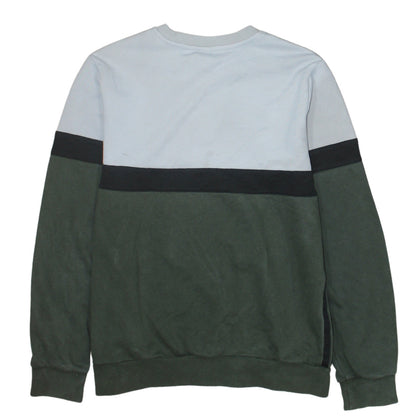 Adidas Boys Green Black Beige Crew Neck Pullover Sweatshirt 13-14 Years