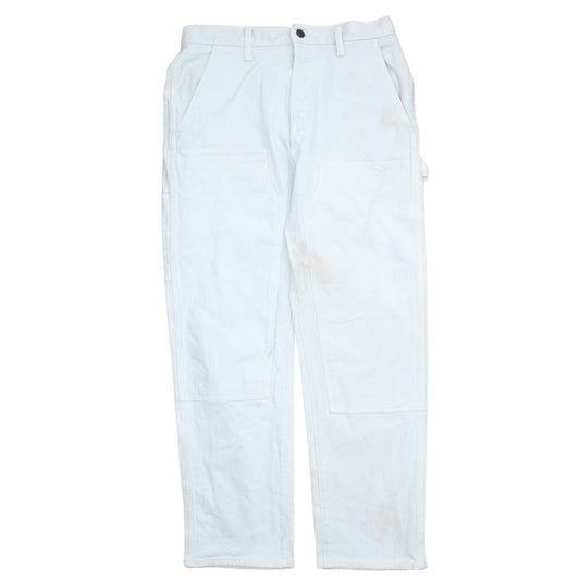 Mens UK Size M Gap Regular Fit Straight White Jeans