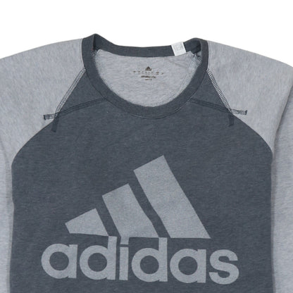 Mens UK Size L adidas Grey Pullover Sweatshirt