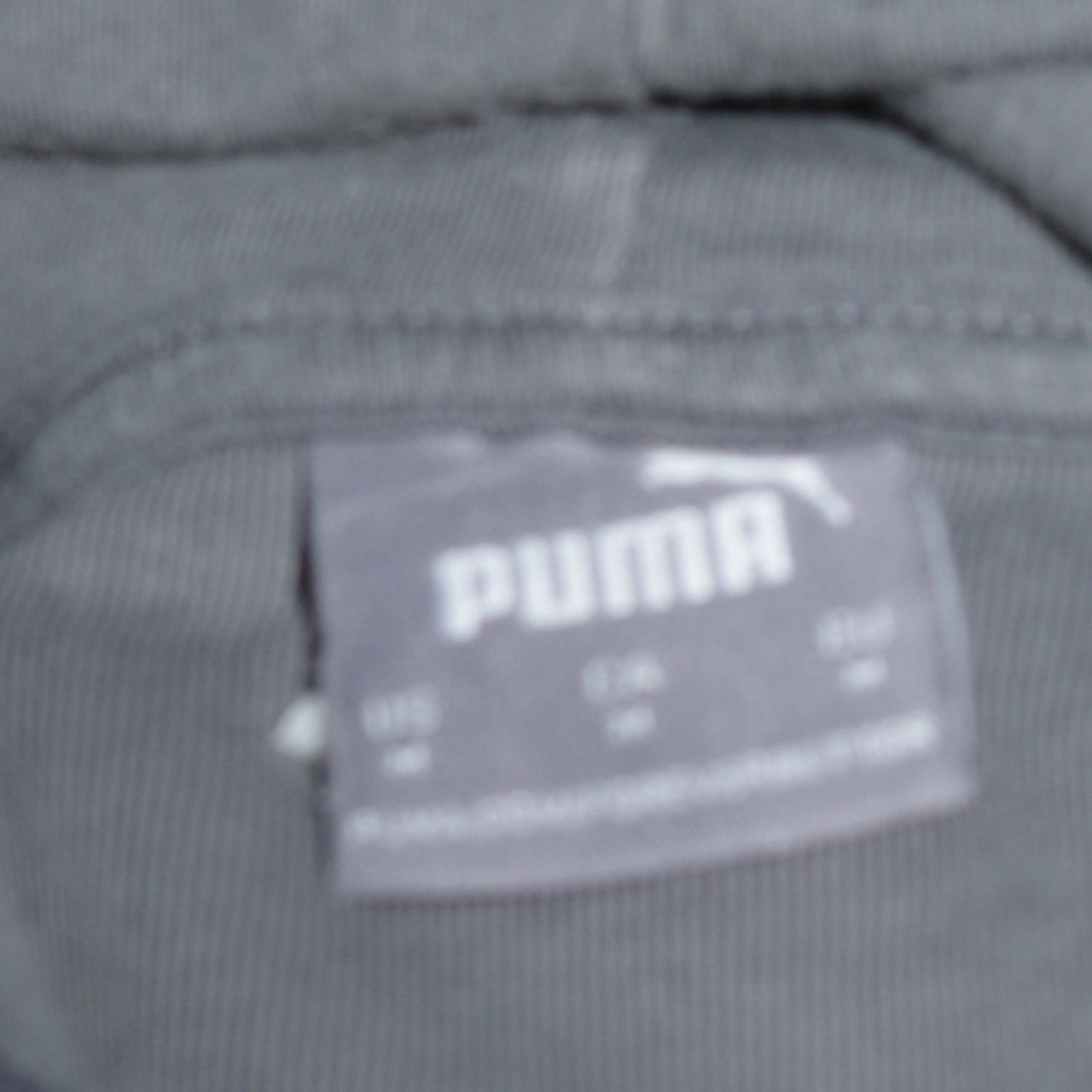 Mens UK Size M PUMA Grey Pullover Hoodie