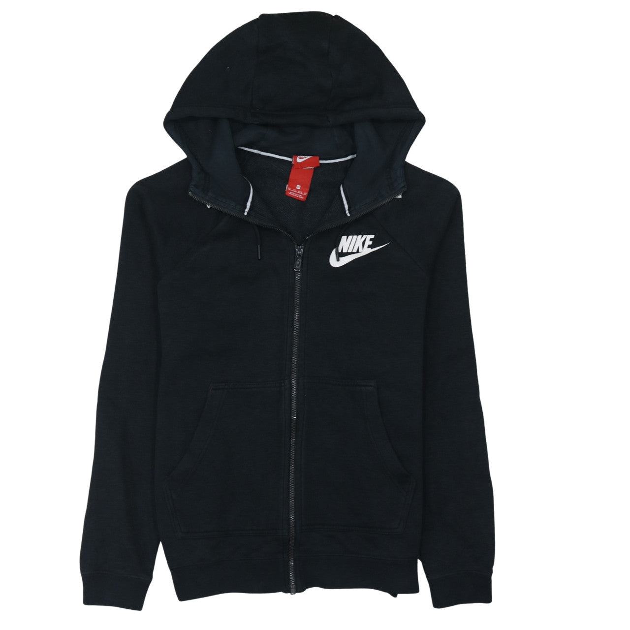 Womens UK Size XS Nike Black Full Zip Hoodie