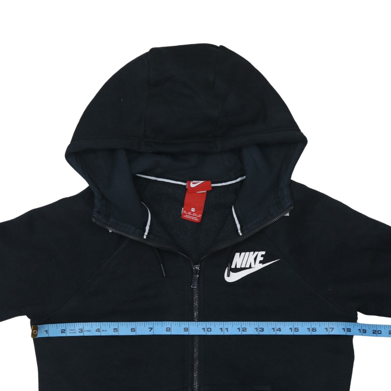 Womens UK Size XS Nike Black Full Zip Hoodie