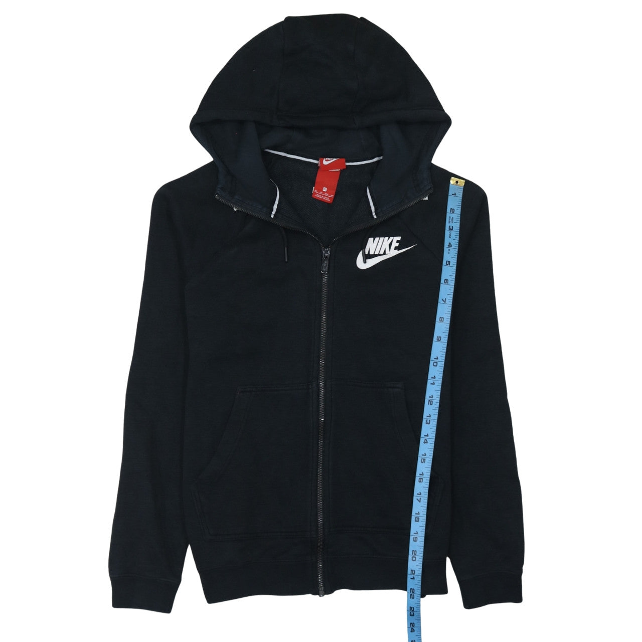 Womens UK Size XS Nike Black Full Zip Hoodie