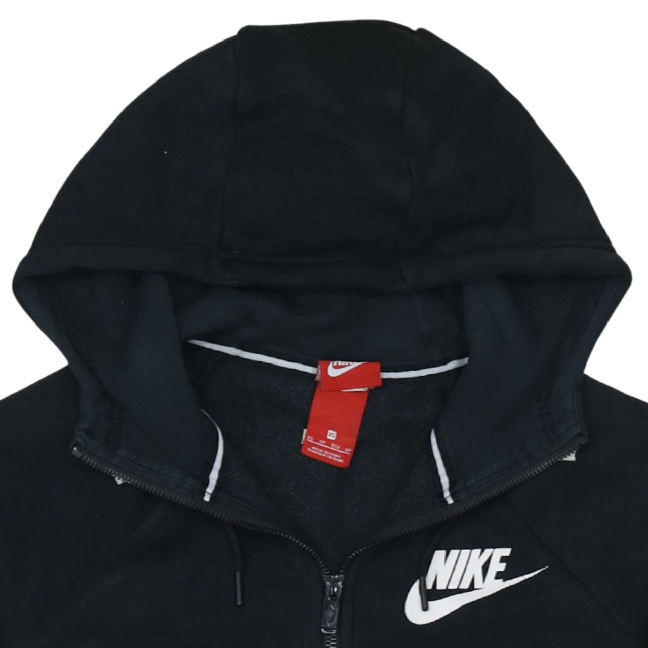 Womens UK Size XS Nike Black Full Zip Hoodie