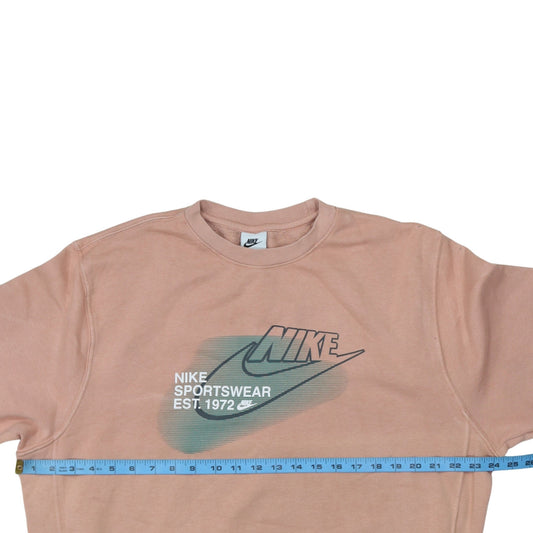 Womens UK Size M Nike Pink Pullover Sweatshirt