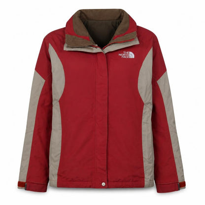 The North Face Women's Red Water Resistant Mid-Length Parka Jacket M