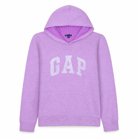 Gap Women’s Pink Pullover Hoodie L Cotton Blend Logo Casual Sweatshirt