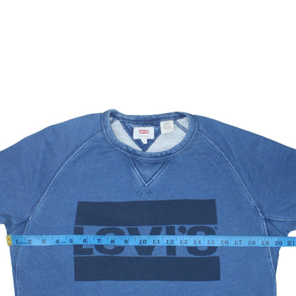 Mens UK Size S Levi's Blue Pullover Sweatshirt
