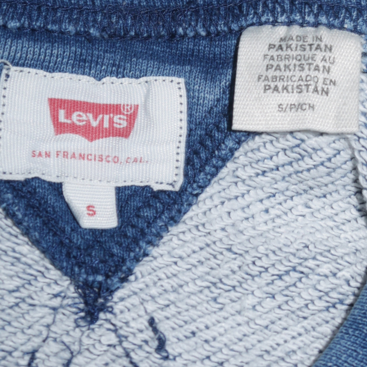 Mens UK Size S Levi's Blue Pullover Sweatshirt