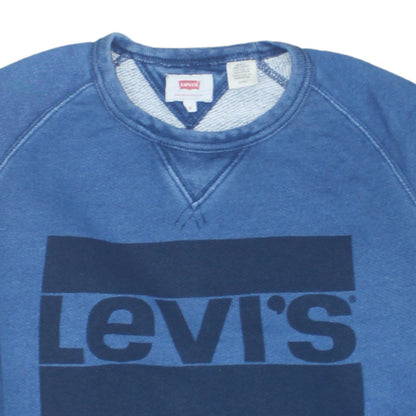 Mens UK Size S Levi's Blue Pullover Sweatshirt